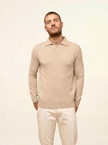Just Cashmere Kaszmirowy sweter "Douglas" w kolorze beżowym