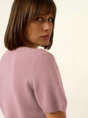 Just Cashmere Kaszmirowa koszulka "Glamis" w kolorze jasnoróżowym