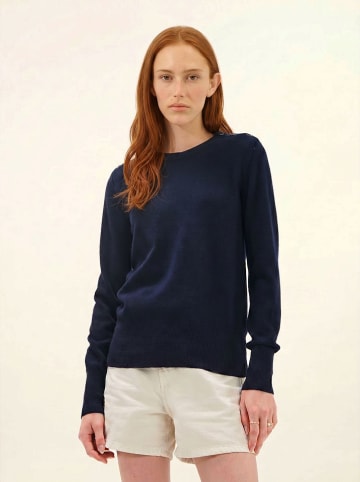 Just Cashmere Kasjmieren trui "Jeanne" donkerblauw