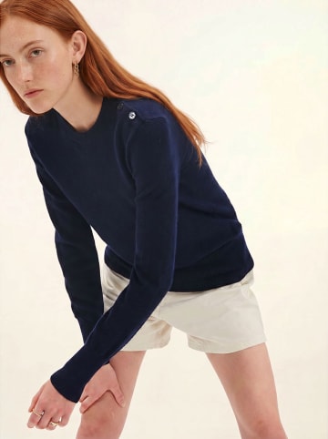 Just Cashmere Kasjmieren trui "Jeanne" donkerblauw