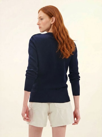 Just Cashmere Kaszmirowy sweter "Jeanne" w kolorze granatowym