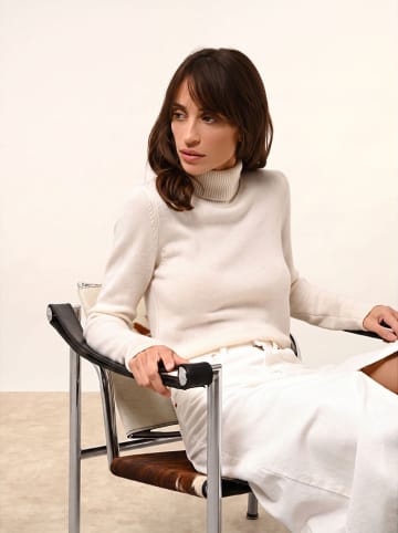 Just Cashmere Kaschmir-Rollkragenpullover "June" in Creme