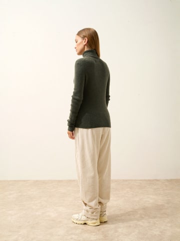 Just Cashmere Kaschmir-Rollkragenpullover "Lanais" in Dunkelgrün