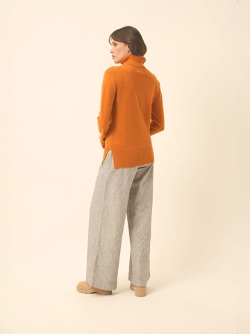 Just Cashmere Kasjmieren coltrui "Lexie" oranje