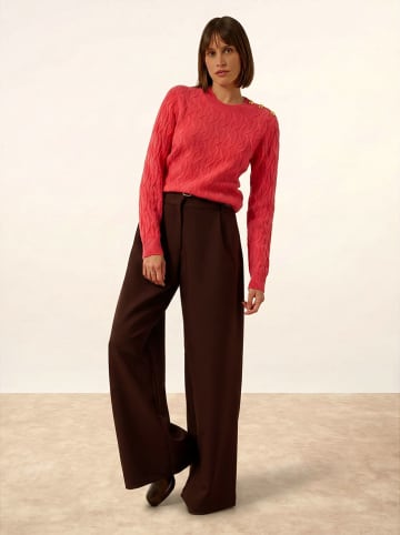 Just Cashmere Kasjmieren trui "Lynd" koraalrood