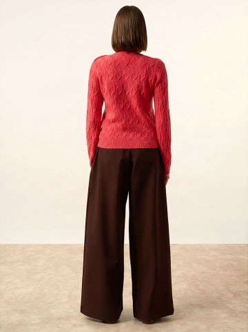 Just Cashmere Kaszmirowy sweter "Lynd" w kolorze koralowym