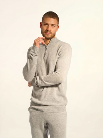 Just Cashmere Kasjmieren trui "Nour" lichtgrijs