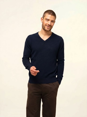Just Cashmere Kaszmirowy sweter "Walt" w kolorze granatowym