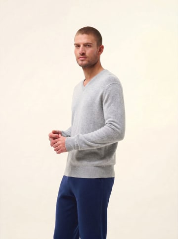Just Cashmere Kaschmir-Pullover "Walt" in Hellgrau