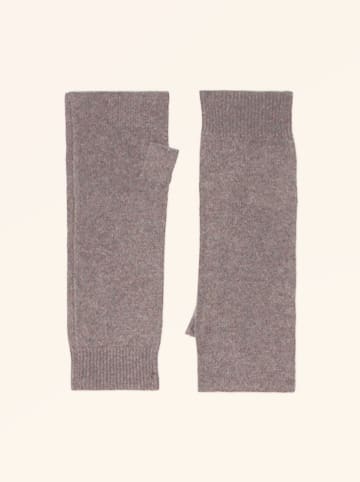 Just Cashmere Kaszmirowe mankiety "Zoe" w kolorze szarym