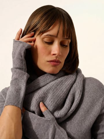 Just Cashmere Kasjmieren armstulpen "Zoe" grijs