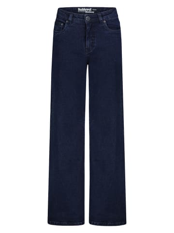 Sublevel Spijkerbroek - wide leg - donkerblauw