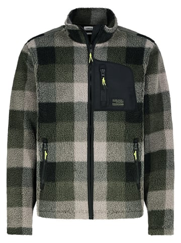 Sublevel Fleecejacke in Grün/ Beige