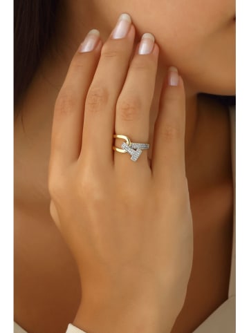 Nakkash Vergold. Ring mit Edelsteinen