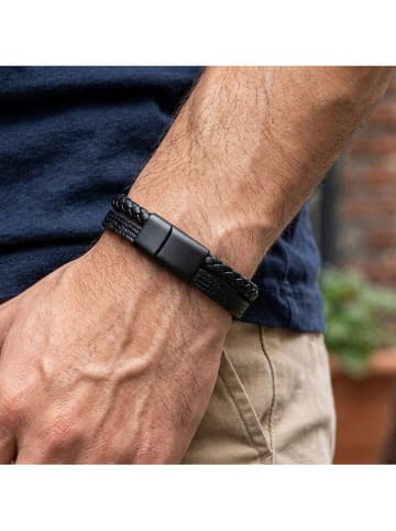 Nakkash Leder-Armband in Schwarz