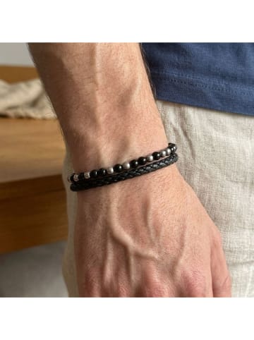 Nakkash Leren armband zwart