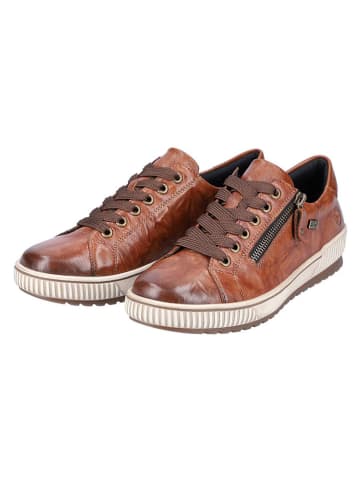 remonte Leder-Sneakers in Hellbraun