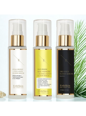 ErthSkin Serum (3 szt.) "Bee Venom & Hyal. Acid + Coll. & 24K Gold" - 3x 60 ml