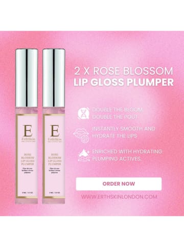 ErthSkin 2er-Set: Lipglosse ''Rose Blossom'' - 2x 8 ml