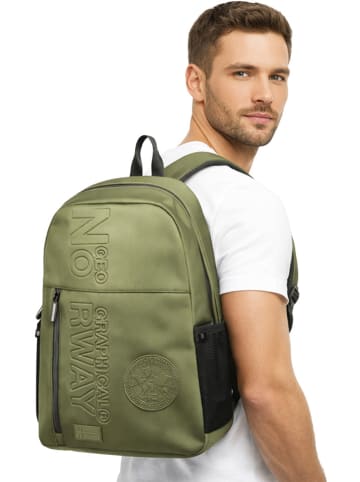 Geographical Norway Rugzak "Sofortable" kaki - (B)30 x (H)40 x (D)12 cm