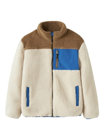 name it Fleecejacke "Macey" in Creme/ Hellbraun