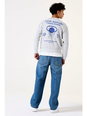 Garcia Sweatshirt in Hellgrau/ Blau