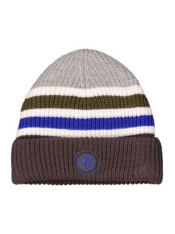 Mütze in Grau/ Grün/ Blau