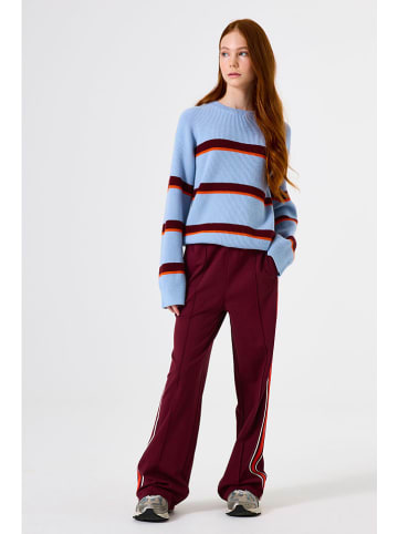 Garcia Pullover in Hellblau/ Rot
