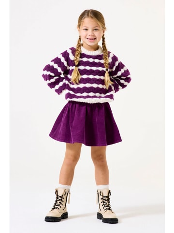 Pullover in Lila/ Weiß