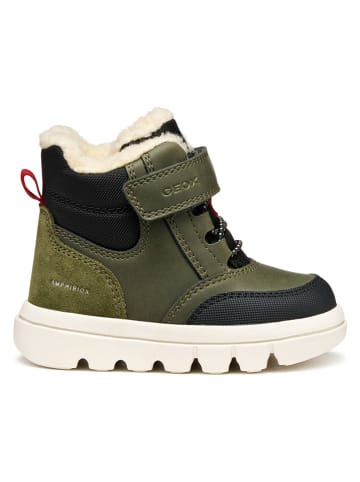 Geox Leder-Winterstiefel "Willaboom" in Khaki