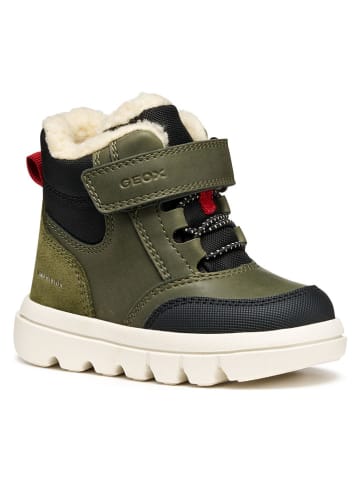 Geox Leren winterlaarzen "Willaboom" kaki