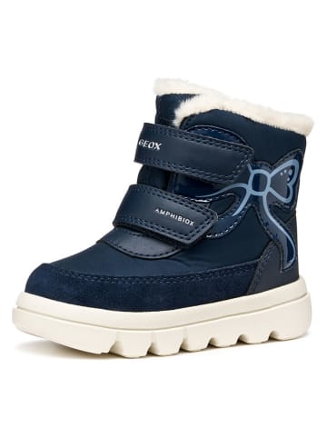 Geox Leren winterlaarzen "Willaboom" donkerblauw