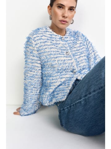 Rich & Royal Cardigan in Weiß/ Blau