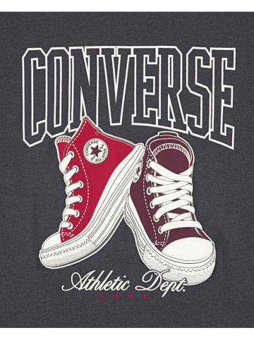 Converse Shirt in Anthrazit/ Rot