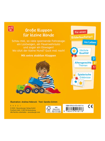 Pappbilderbuch "Was siehst du? Klapp auf, klapp zu! Meine Fahrzeuge"