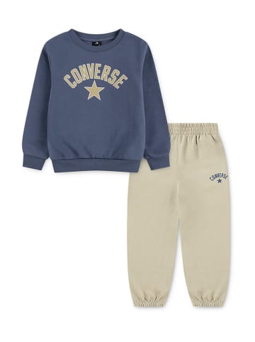 Converse 2-delige outfit blauw/beige