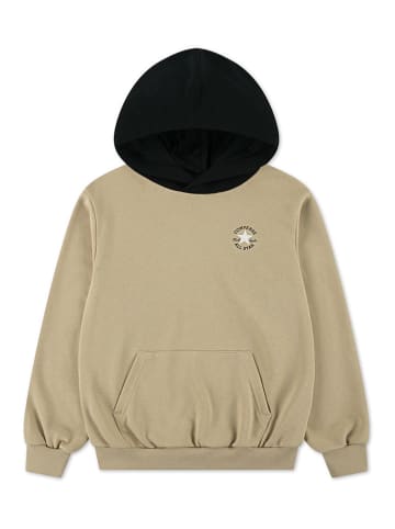 Hoodie in Sand/ Schwarz