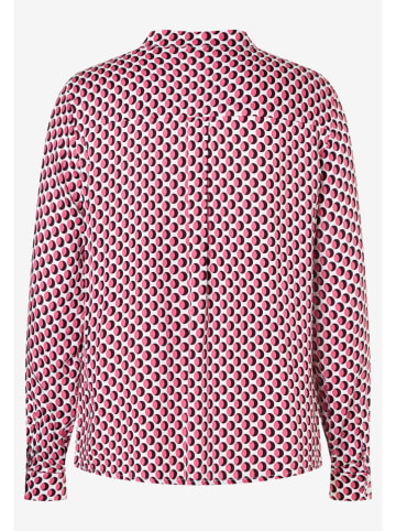 More & More Bluse in Weiß/ Pink/ Schwarz