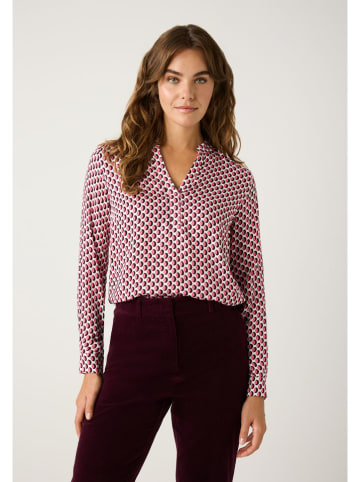 More & More Bluse in Weiß/ Pink/ Schwarz