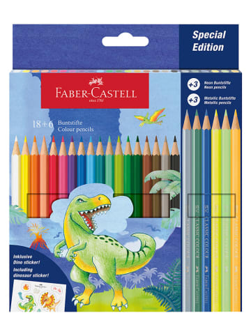 Faber-Castell Buntstifte "Classic Dino" - 18+6 Stück