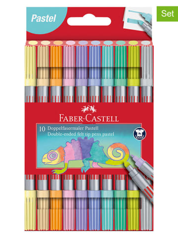 Faber-Castell 2er-Set: Doppelfasermaler "Pastell" - 2x 10 Stück