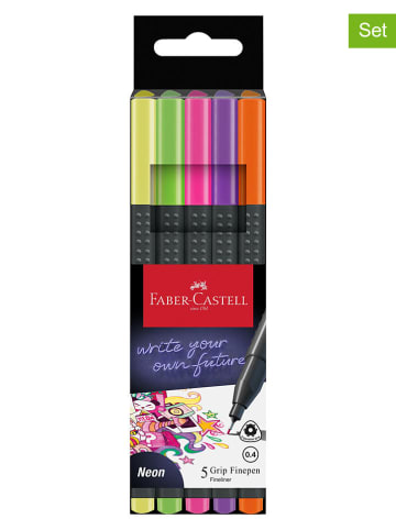 Faber-Castell Cienkopisy (2x 5 szt.) "Grip 0.4 neon"