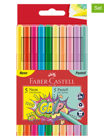Faber-Castell 2er-Set: Grip-Filzstifte "Neon + Pastell" - 2x 10 Stück