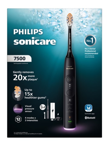 PHILIPS sonicare Schallzahnbürste ''Sonicare 7500'' in Schwarz