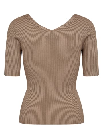 NÜMPH Sweter "Nuayelet" w kolorze jasnobrązowym