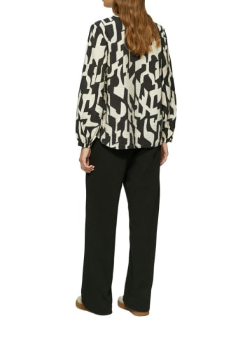 s.Oliver Bluse in Schwarz/ Creme