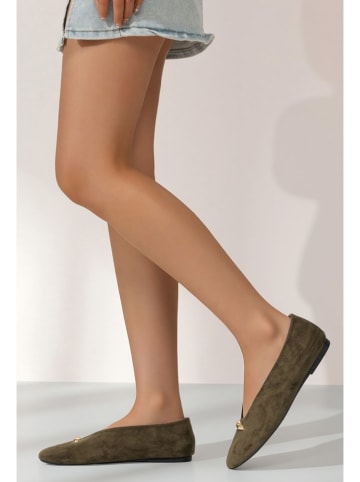 C'M Baleriny w kolorze khaki