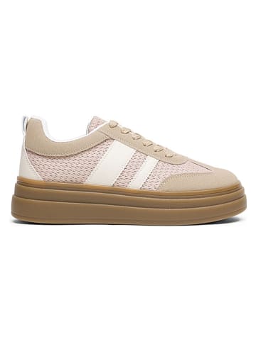 Foreverfolie Sneakersy w kolorze jasnoróżowo-beżowym