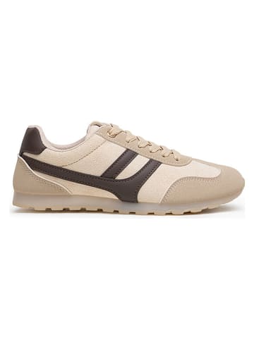 Foreverfolie Sneakersy w kolorze beżowym