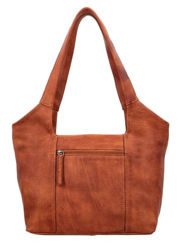 HIDE & STITCHES Leren schoudertas lichtbruin - (B)26 x (H)36 x (D)10 cm